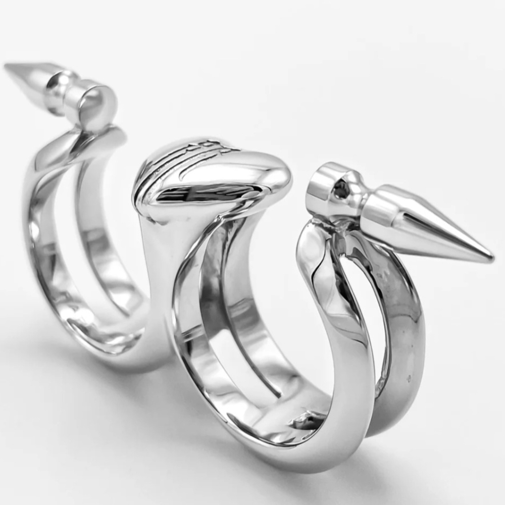 Silver Spike Ring - image 2